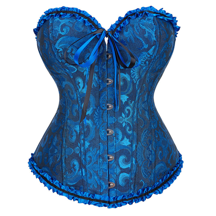 Dame shapewear: Satin push-up korset. Fremhæver kurver og skaber en timeglasfigur. Komfortabelt.