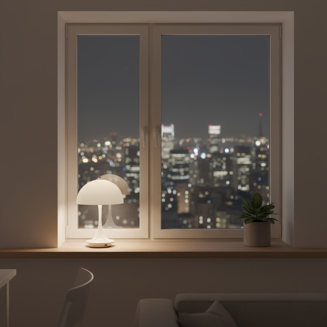 Moderne bordlampe, trådløs LED og genopladelig. Perfekt til hyggelig stemning og stilfuld boligindretning.