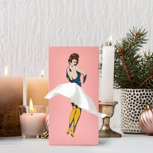 Elegant vintage servietboks til retro indretning. Stilfuld servietholder, perfekt til hjemmedekoration.