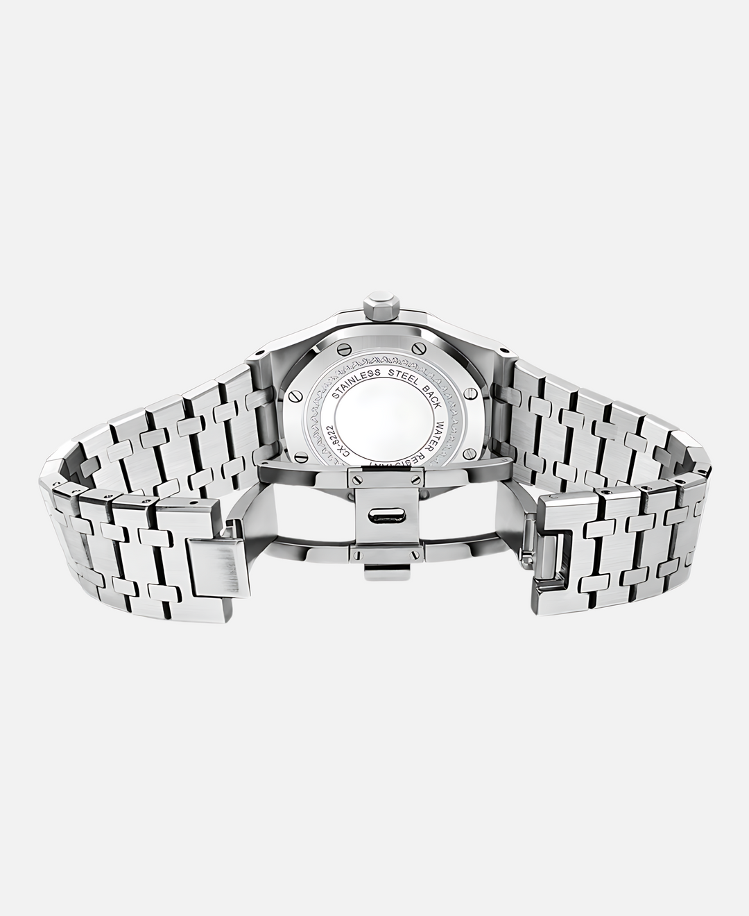 Elegant herrearmbåndsur, 41 mm rustfrit stål, tidløst design, minimalistisk urskive, ridsefast og vandtæt.