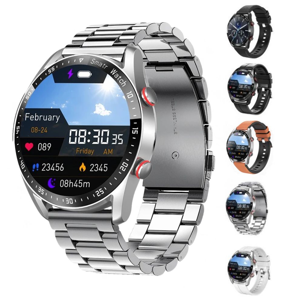 Elegant smartwatch med glukoseovervågning og fitnessfunktioner, stilfuldt design, ideel til sundhedsoptimering