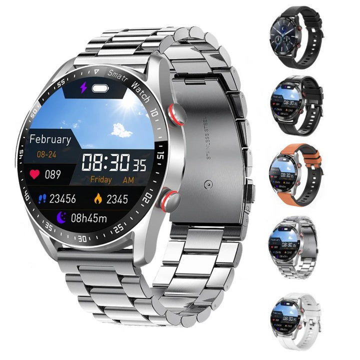 Elegant smartwatch med glukoseovervågning og fitnessfunktioner, stilfuldt design, ideel til sundhedsoptimering