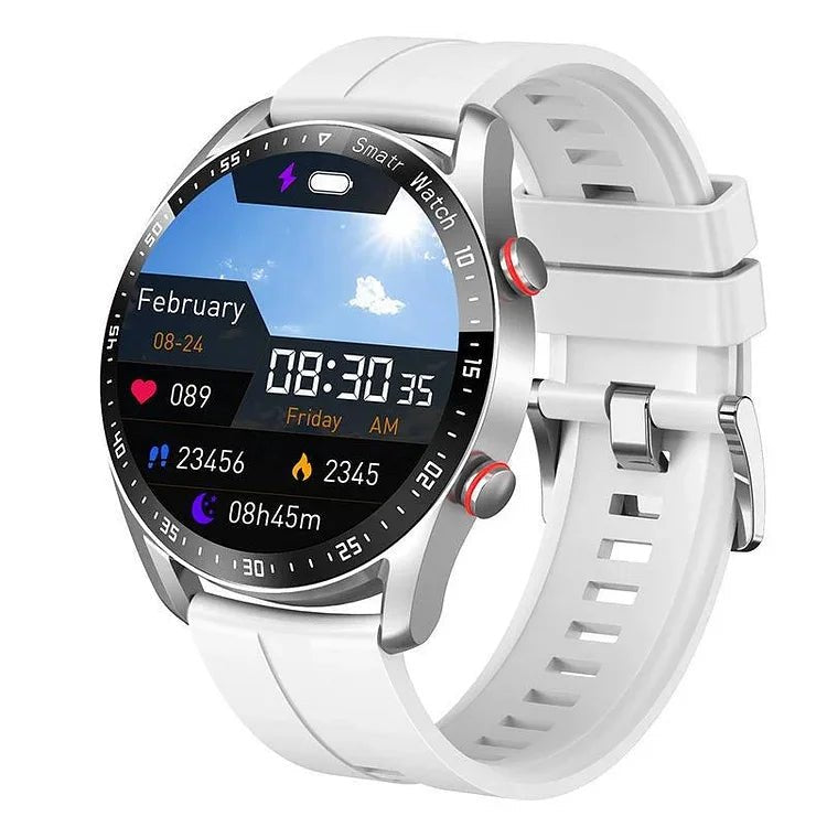 Elegant smartwatch med glukoseovervågning og fitnessfunktioner, stilfuldt design, ideel til sundhedsoptimering