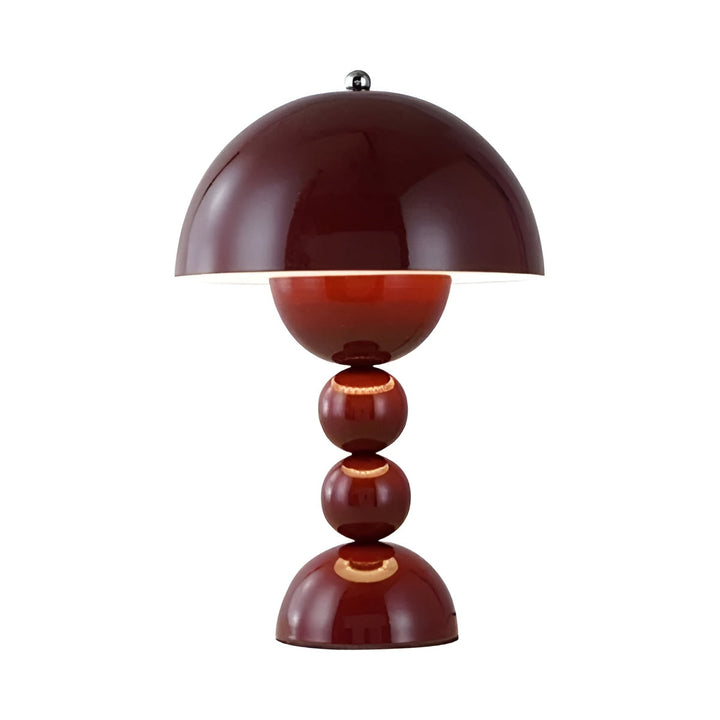 Elegant skandinavisk FloraGlow bordlampe med dæmpbart LED-lys og hvide detaljer, blomsterinspireret design.