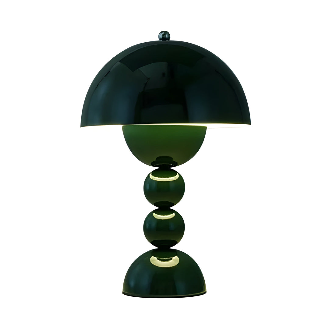Elegante Tischlampe im skandinavischen Stil mit dimmbarem LED-Licht und weißen Akzenten, inspiriert von Blumen.