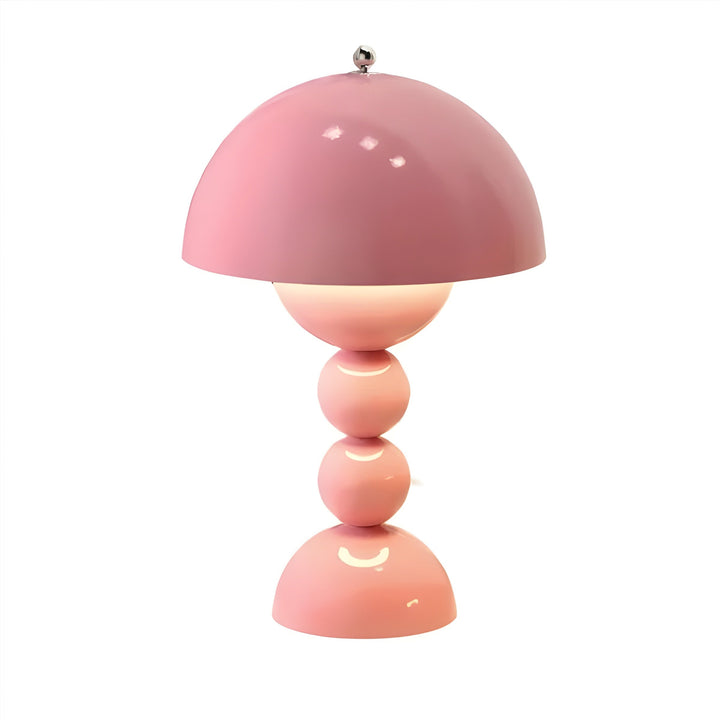 Elegante Tischlampe im skandinavischen Stil mit dimmbarem LED-Licht und weißen Akzenten, inspiriert von Blumen.
