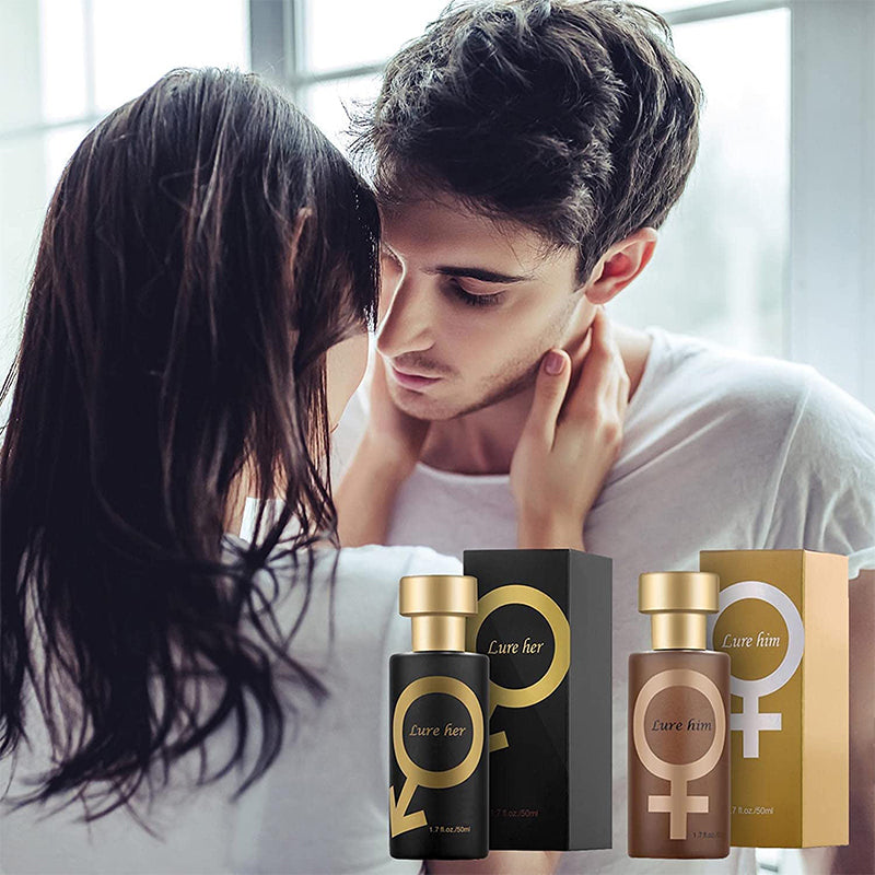 Elegant unisex parfumeflaske med langvarig duft, sort-guld design, ideel til stilfulde, selvsikre brugere.