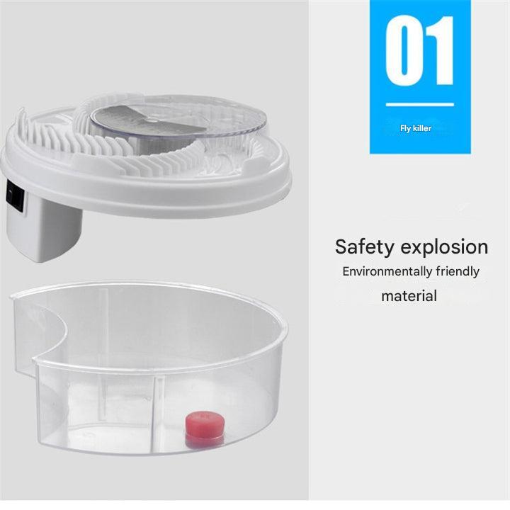 Elektrisk fluefanger, USB-drevet, ingen gift, moderne og kompakt, fanger insekter lydløst indendørs.
