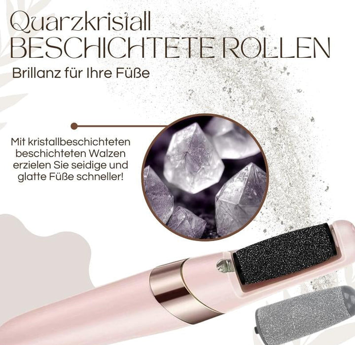 Elektrisk fodhårdhudsfjerner med LED-lys, ergonomisk design, vandafvisende; perfekt til glatte fødder og nem håndtering