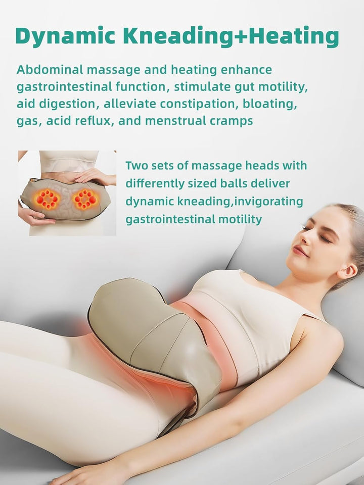 Avanceret mavemassager med varme mod kronisk forstoppelse & oppustethed. Giver hurtig lindring & komfort.