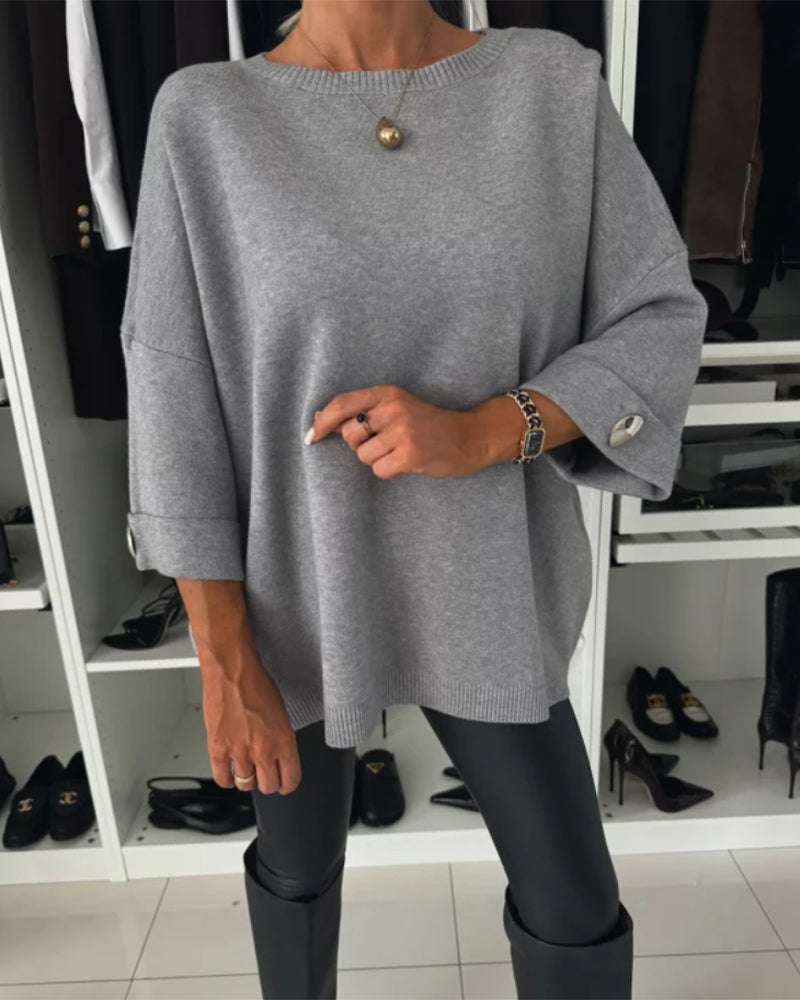 Kvinder bluse i strik med knapper, der tilføjer et raffineret touch til ethvert outfit.