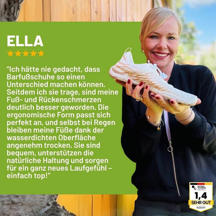 Ergonomiske barfodssko med rummeligt design, ideelle til naturlige bevægelser i hverdagen, komfortable og ledskånende