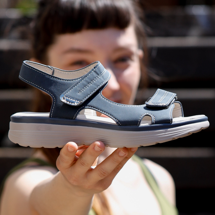 Ergonomiske dame-sandaler med skridsikker sål, stilfulde, komfortable, fremmer fodsundhed, ideelle til enhver lejlighed