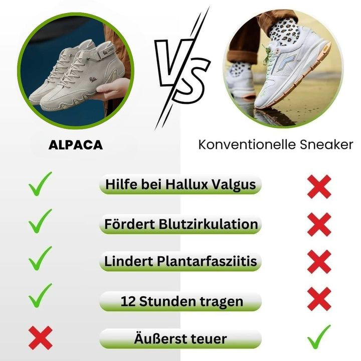 Alpaca Hallux Valgus læder barfodssko for optimal komfort og smertefrihed