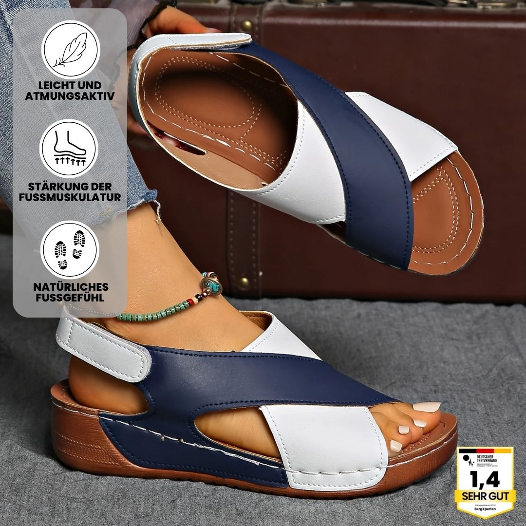 Ergonomiske, skridsikre VivaFree sandaler i beige for ultimativ komfort.