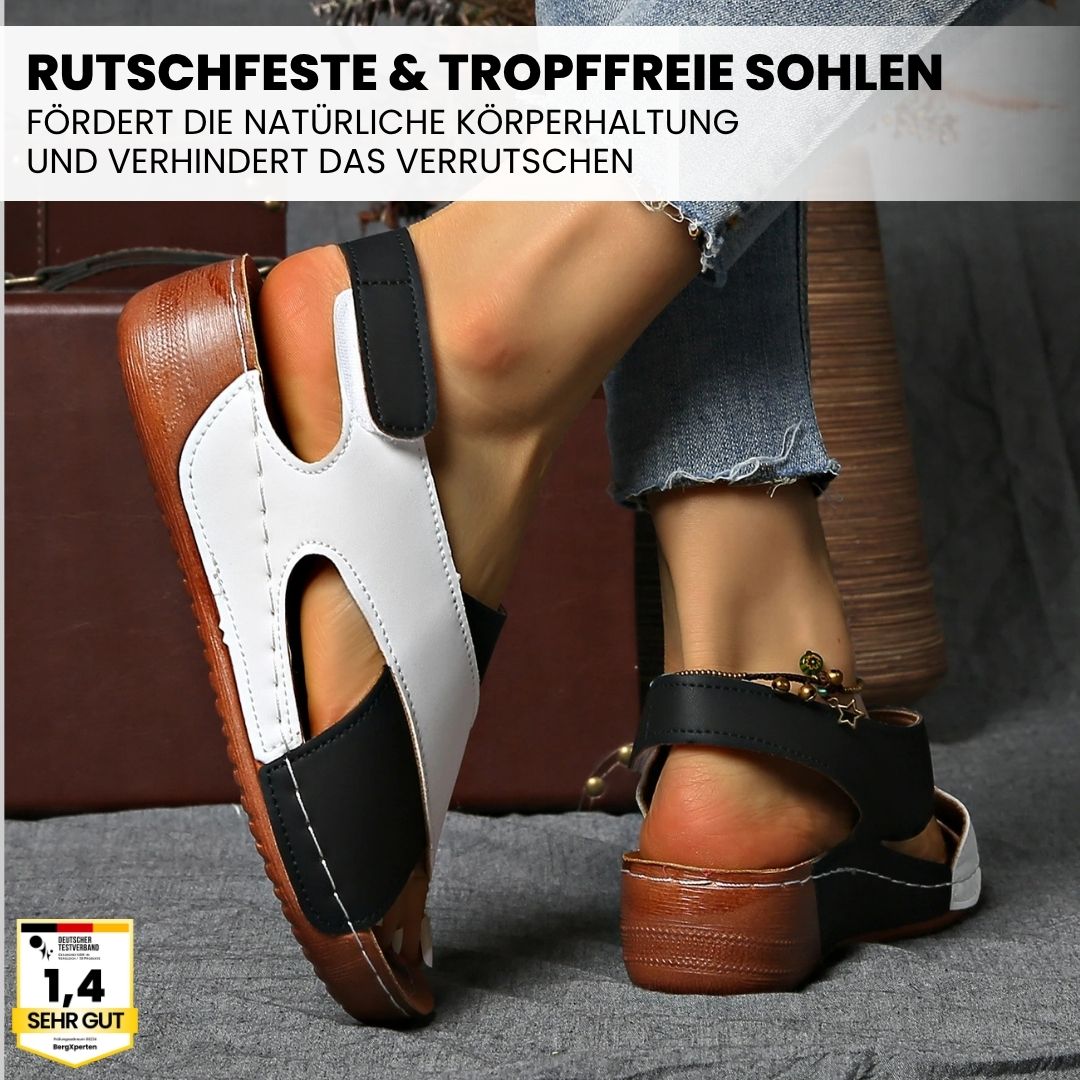 Ergonomiske, skridsikre VivaFree sandaler i beige for ultimativ komfort.