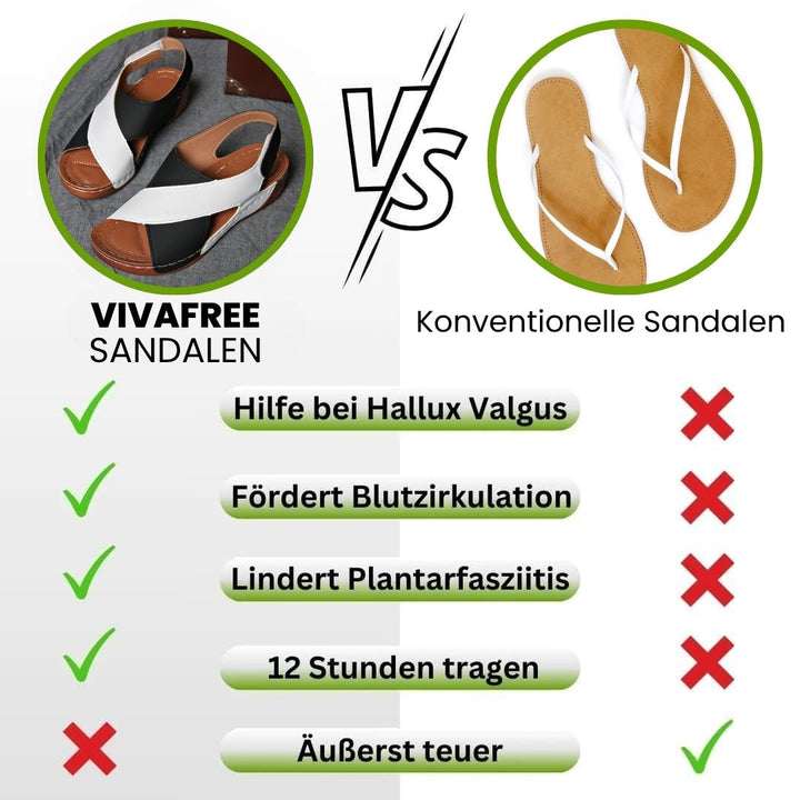 Ergonomiske, skridsikre VivaFree sandaler i beige for ultimativ komfort.