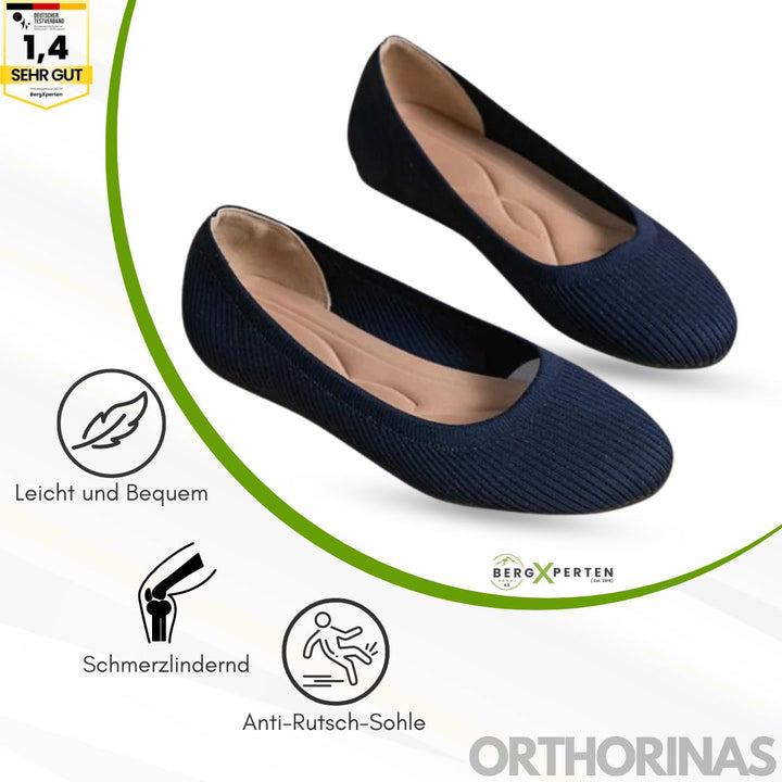 Ergonomiske skridsikre ballerinaer med elegant design, EVA-materiale og skridsikker sål for optimal komfort.