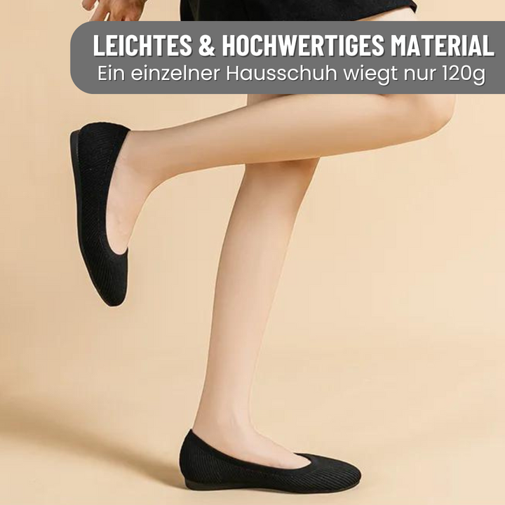 Ergonomiske skridsikre ballerinaer med elegant design, EVA-materiale og skridsikker sål for optimal komfort.