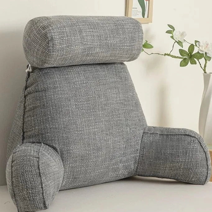 Billede af ergonomisk siddehynde med justerbar nakkestøtte og elegante armlæn for lindring af nakke- og rygsmerter