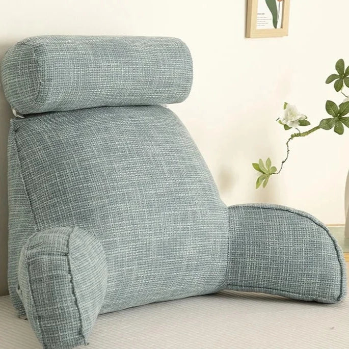 Billede af ergonomisk siddehynde med justerbar nakkestøtte og elegante armlæn for lindring af nakke- og rygsmerter