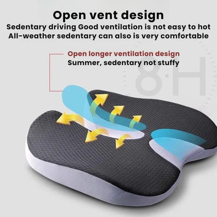 Oplev smertefri sidning med ergonomisk siddepude i memory skum, optimal for din kropsholdning.