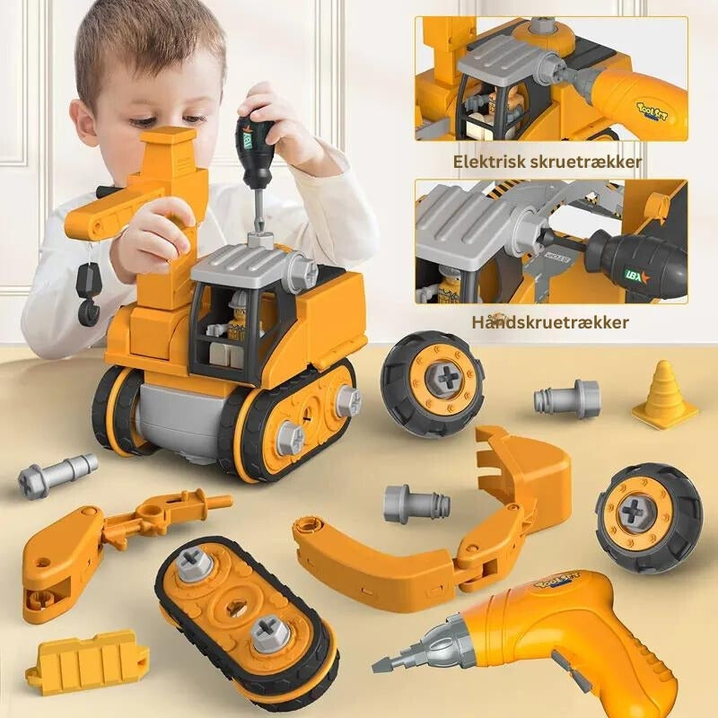 Et farverigt PlayBuild ingeniør byggesæt for børn med diverse klodser og værktøj, perfekt til kreativ leg og udvikling.