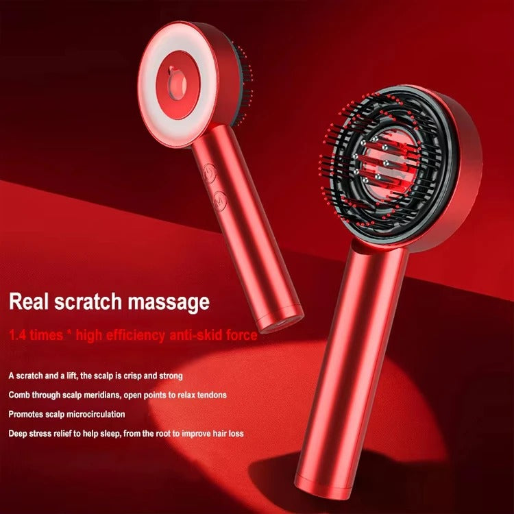 Hovedbundsmassagebørste med LED-lysterapi