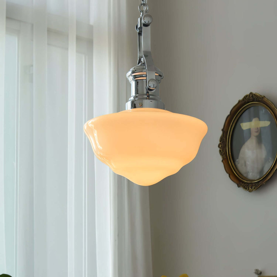 Elegant Pendel Lys i Glas & Metal