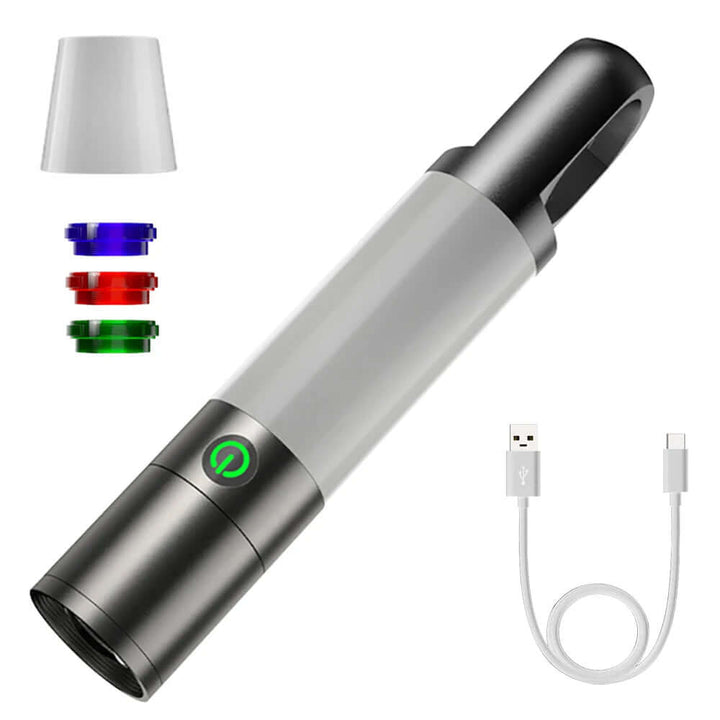LED-lommelygte, 1000 lumen, 4 tilstande, USB-C