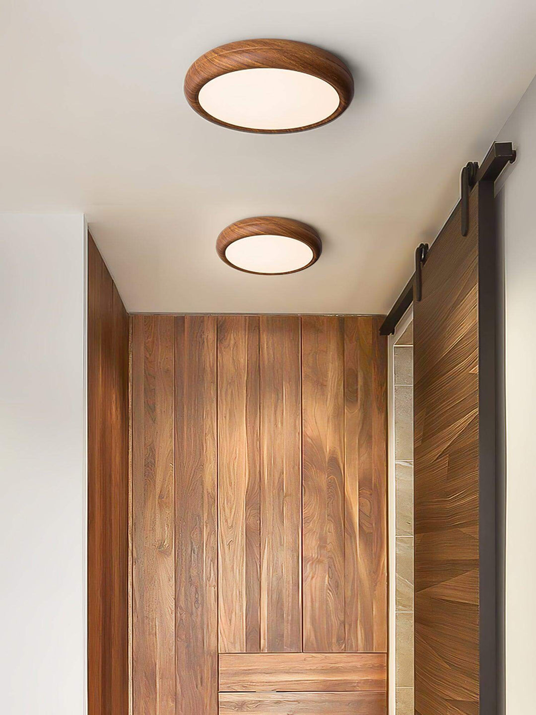 LED Loft Rund Loftlampe i Trælook