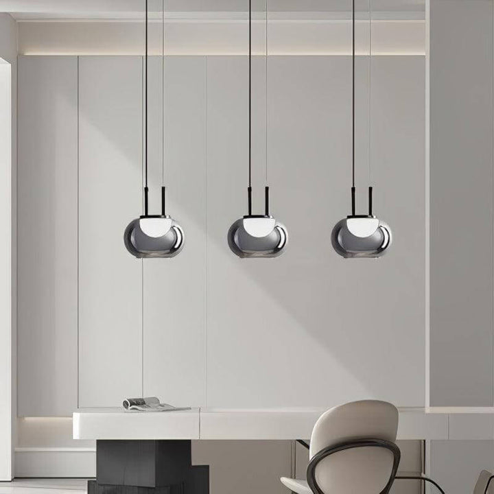 Moderne Halo Pendelophæng, 3-flamme