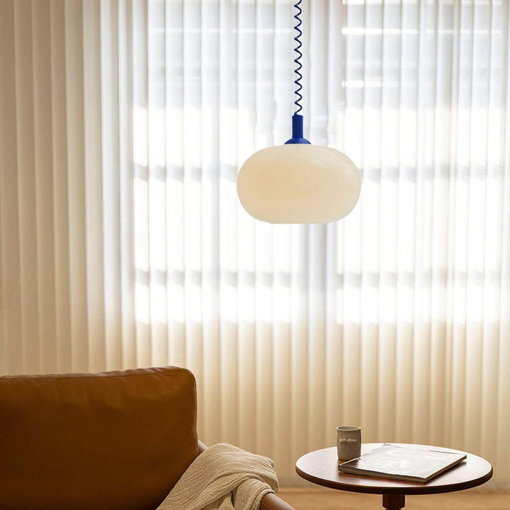 Moderne loft hængelampe i glas og metal