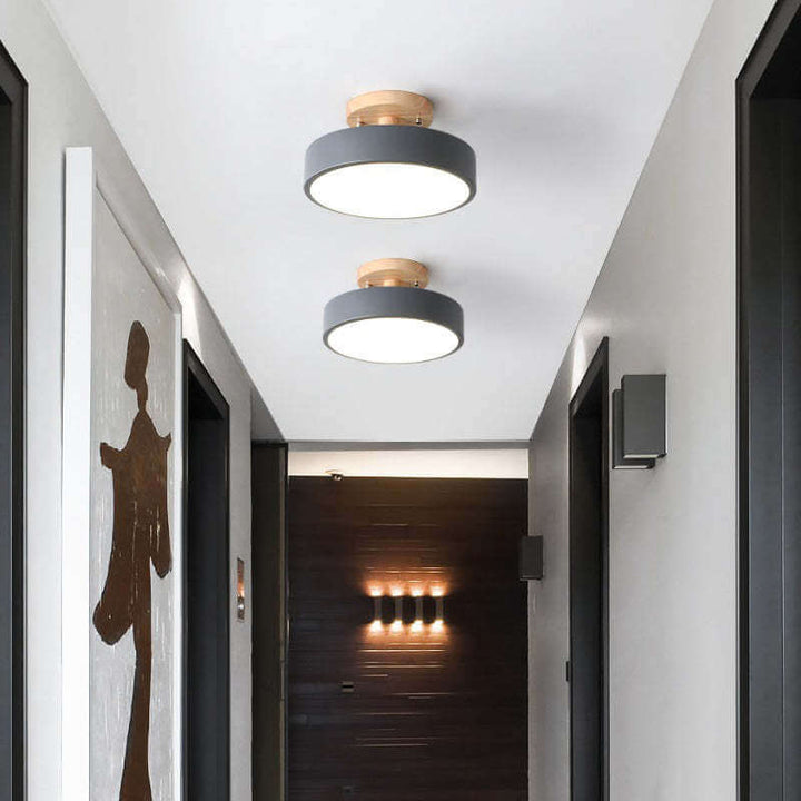 Dæmpbar LED Loftlampe i Trædesign