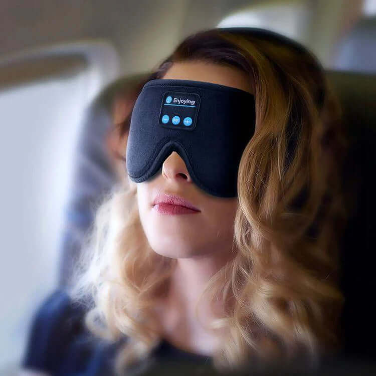 Bluetooth sovemaske med musik og komfort
