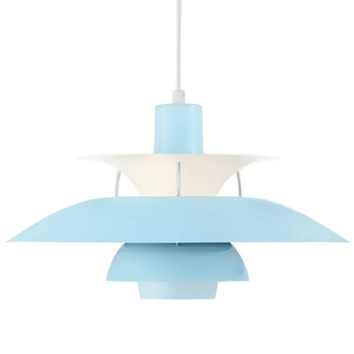 Moderne farverig LED pendellampe i metal