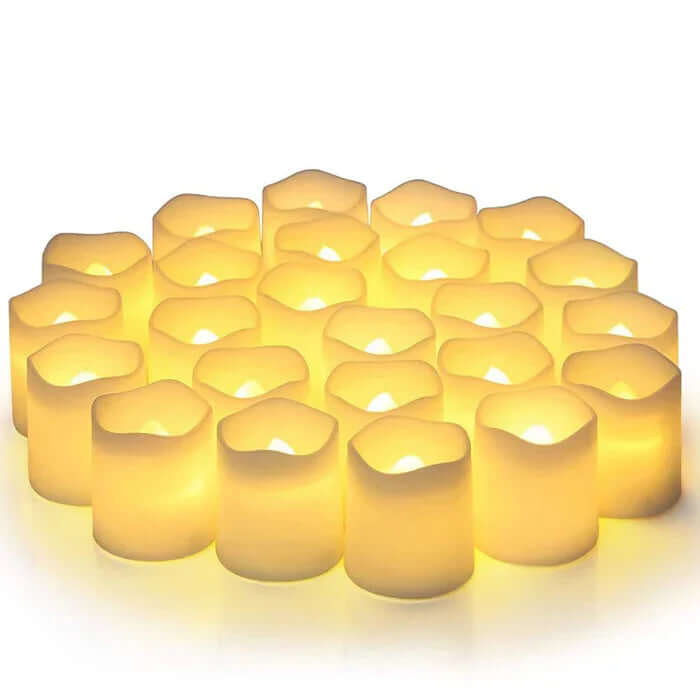 24-pak LED flammeløse stearinlys, varmhvid