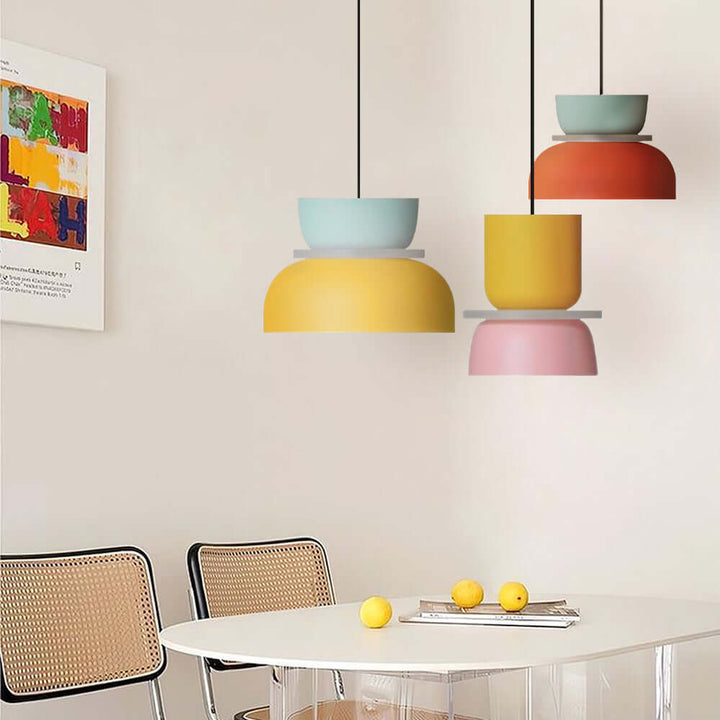 Moderne Pendellampe med Farveblok Design