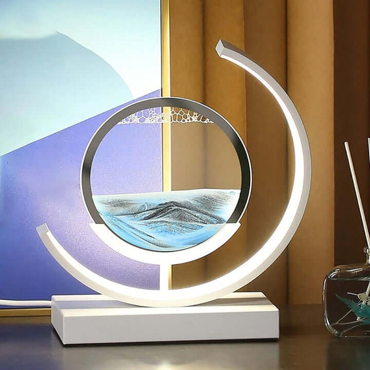 3D Sandbillede Bordlampe - Dynamisk Kunst