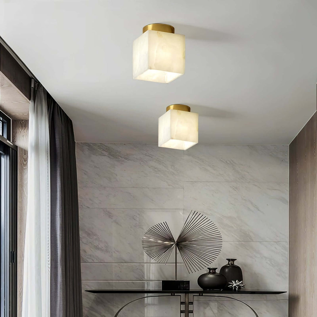 Måne Alabast Loftslys, Moderne LED, 15cm