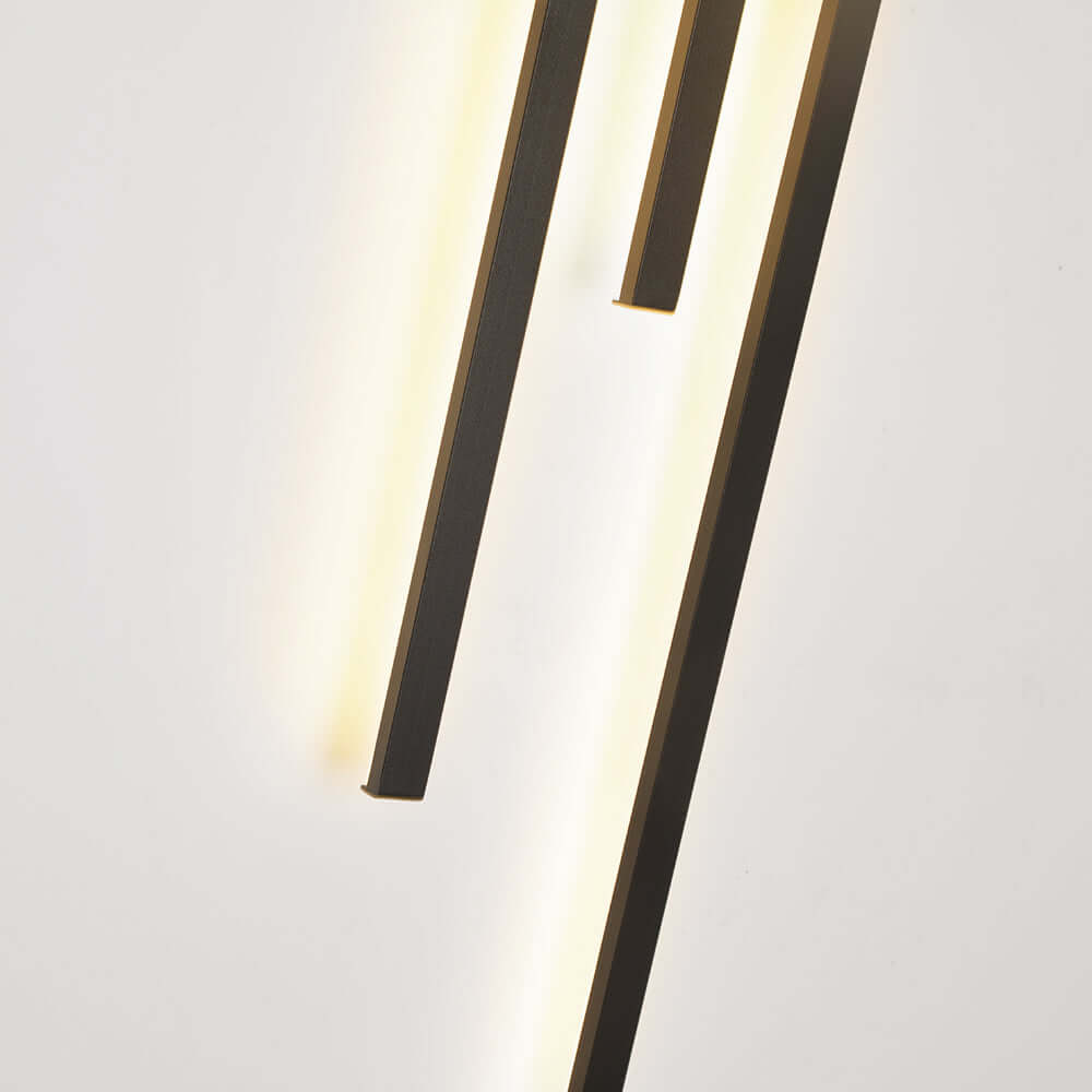 Moderne industriel LED væglampe i sort og guld
