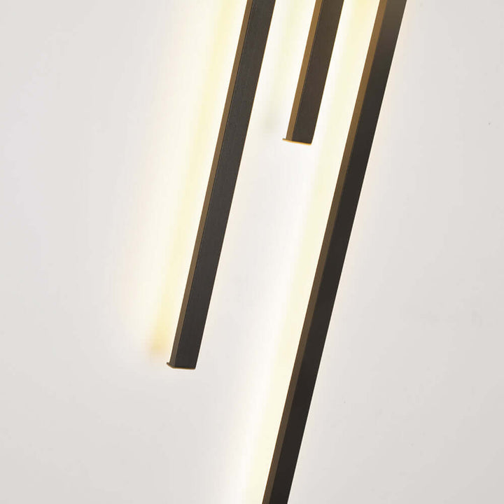Moderne industriel LED væglampe i sort og guld