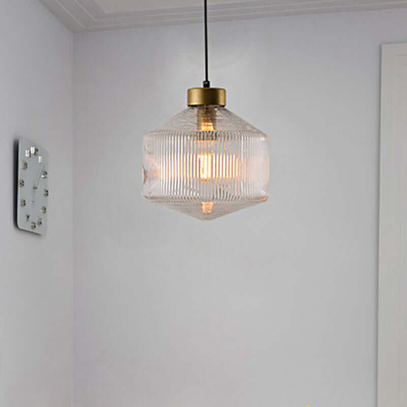 Moderne Tromle Glas Pendellampe Ø 25cm