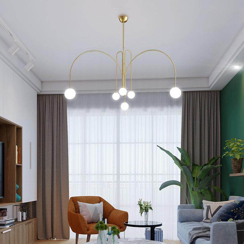 Elegant Glas & Metal Pendel Lampe