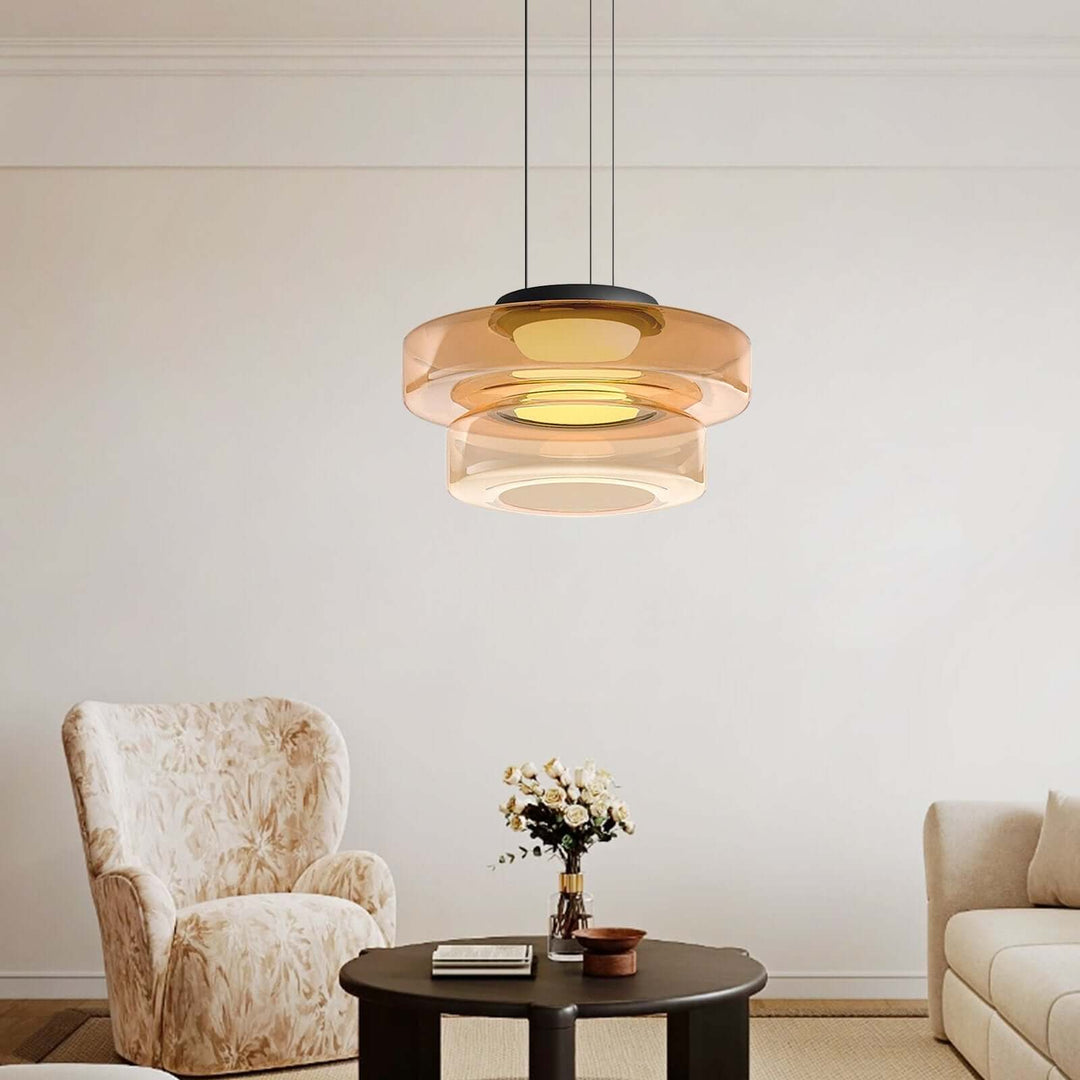 Elegant Bauhaus Glas Pendel Lampe