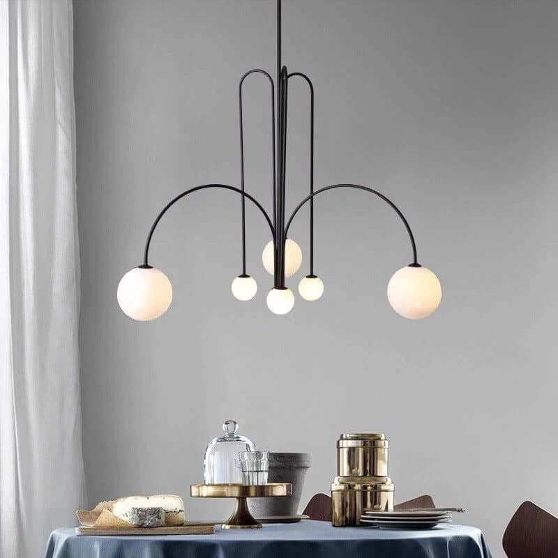 Elegant Glas & Metal Pendel Lampe