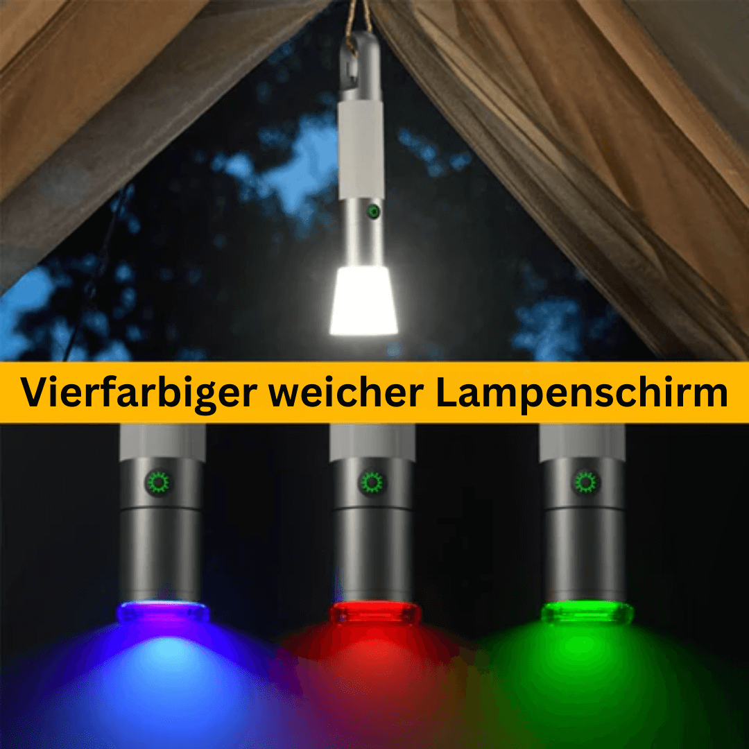 LED-lommelygte, 1000 lumen, 4 tilstande, USB-C