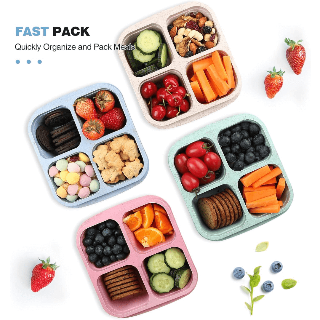 Unisex 4-rums Bento Box Madpakkebeholdere