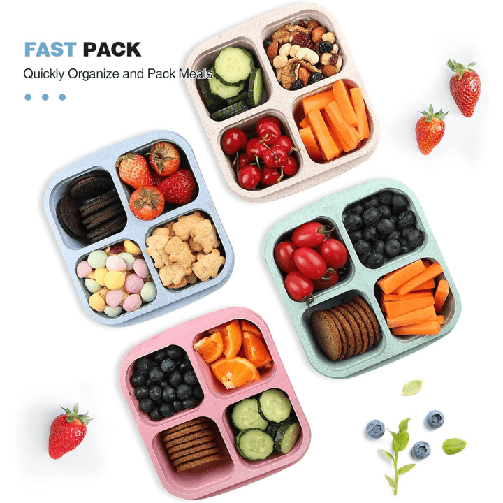 Unisex 4-rums Bento Box Madpakkebeholdere