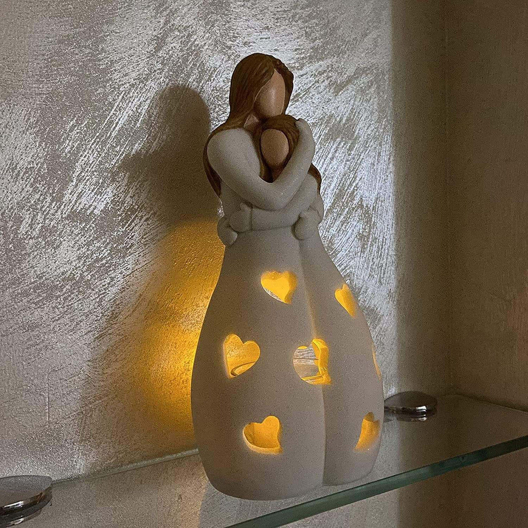 Dekorativ Kærlighedslys Lampe, 22cm, Beige